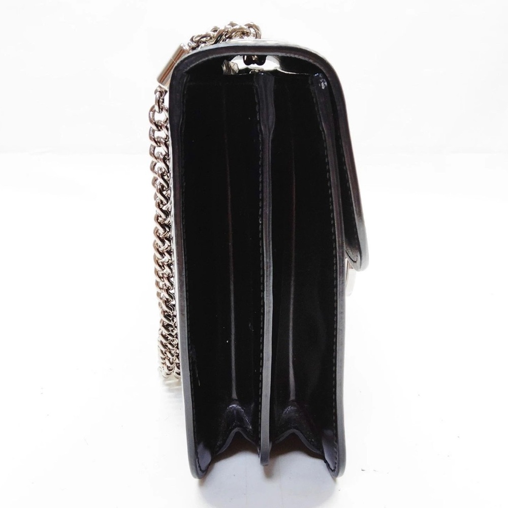 Authentic Gucci Black Leather Chain Shoulder Bag Gucci Black Patent leather - Picture 6 of 16